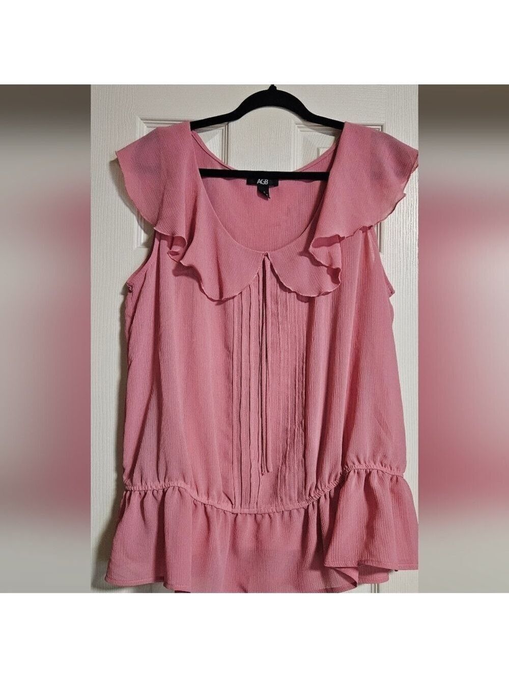 AGB Pink Peasant Top W/cami Size XL